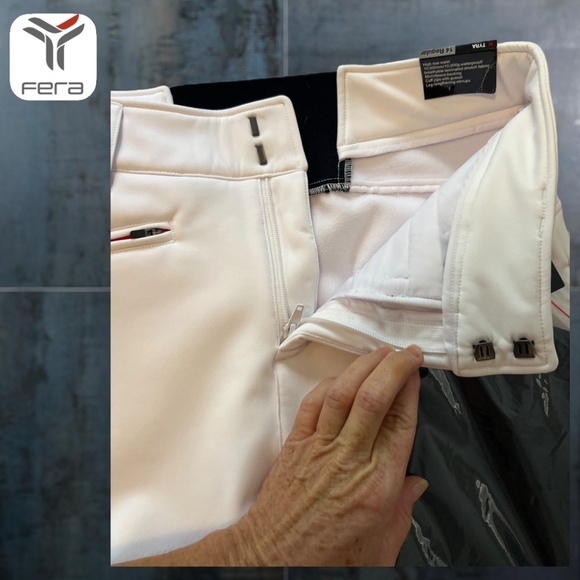 FERA Tyra Soft Shell 4-Way Stretch Waterproof Snow/Ski Pants in White  NWT/14R - Picture 8 of 13